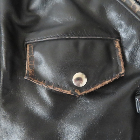 Vintage EXCELLED 1927 Black Leather Jacket- USA sz 44 - Picture 4 of 12